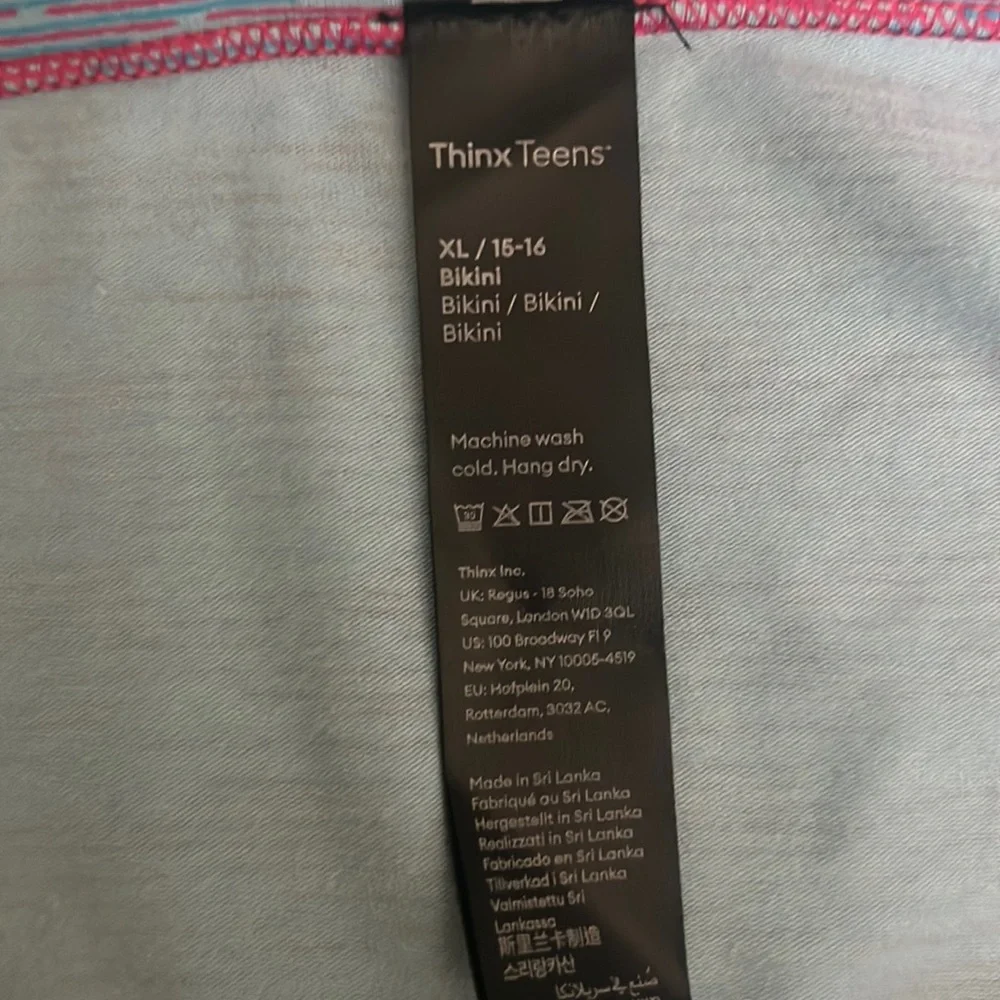 Thinx Teens Bikini.  Size XL.  New without tag.